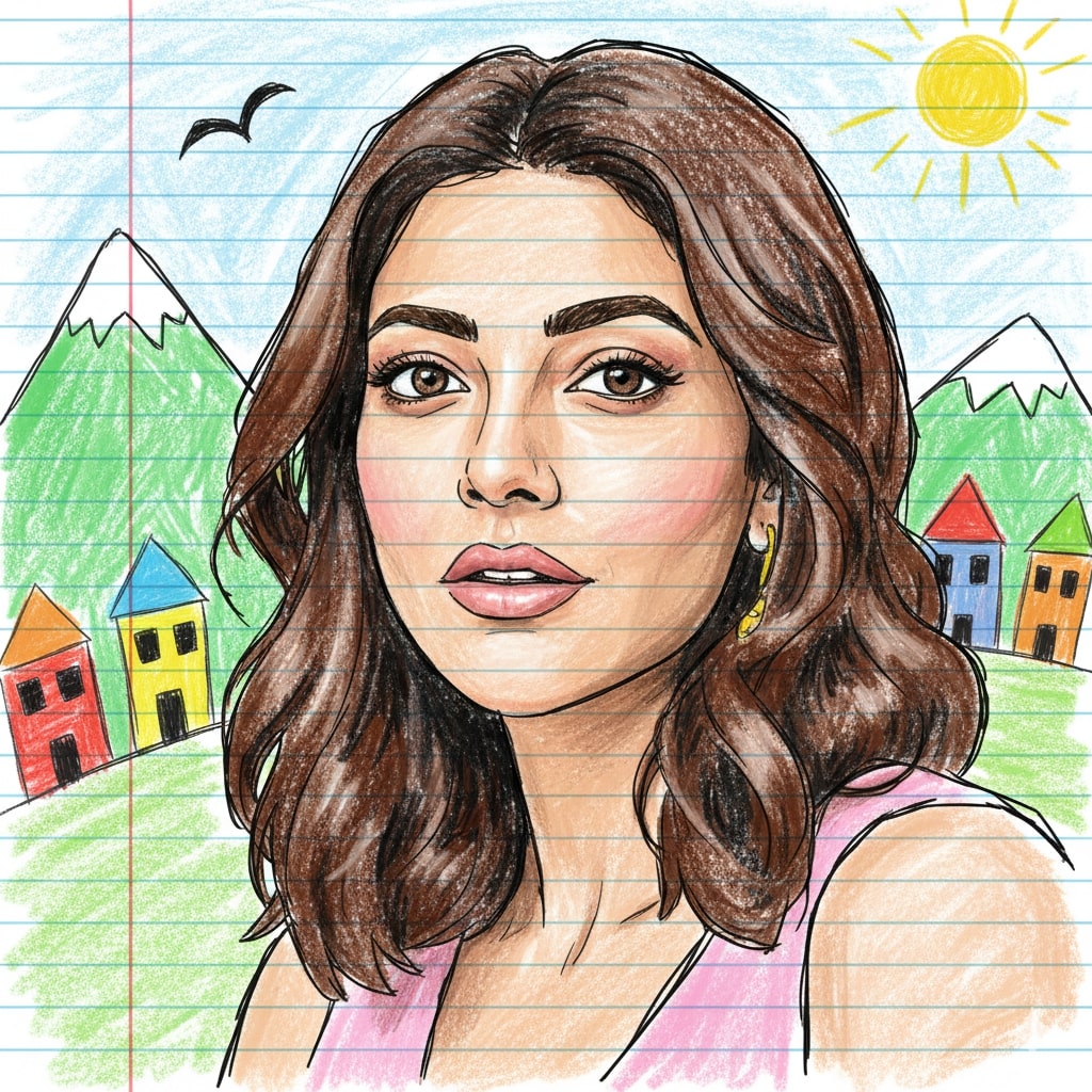 Crayon style drawing