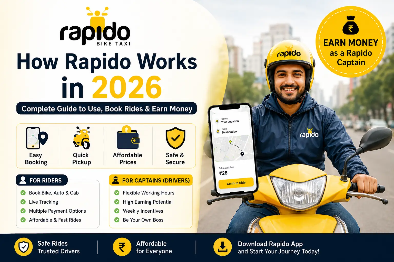 How to Use Rapido App in 2026 – Complete Guide, Earnings, Benefits & Working System
